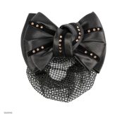 HH騎手用具-蝴蝶結髮網(6) HH蝴蝶結髮網-玫瑰金水鑽