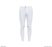 RG 男款中腰全皮馬褲-BRM003-白色