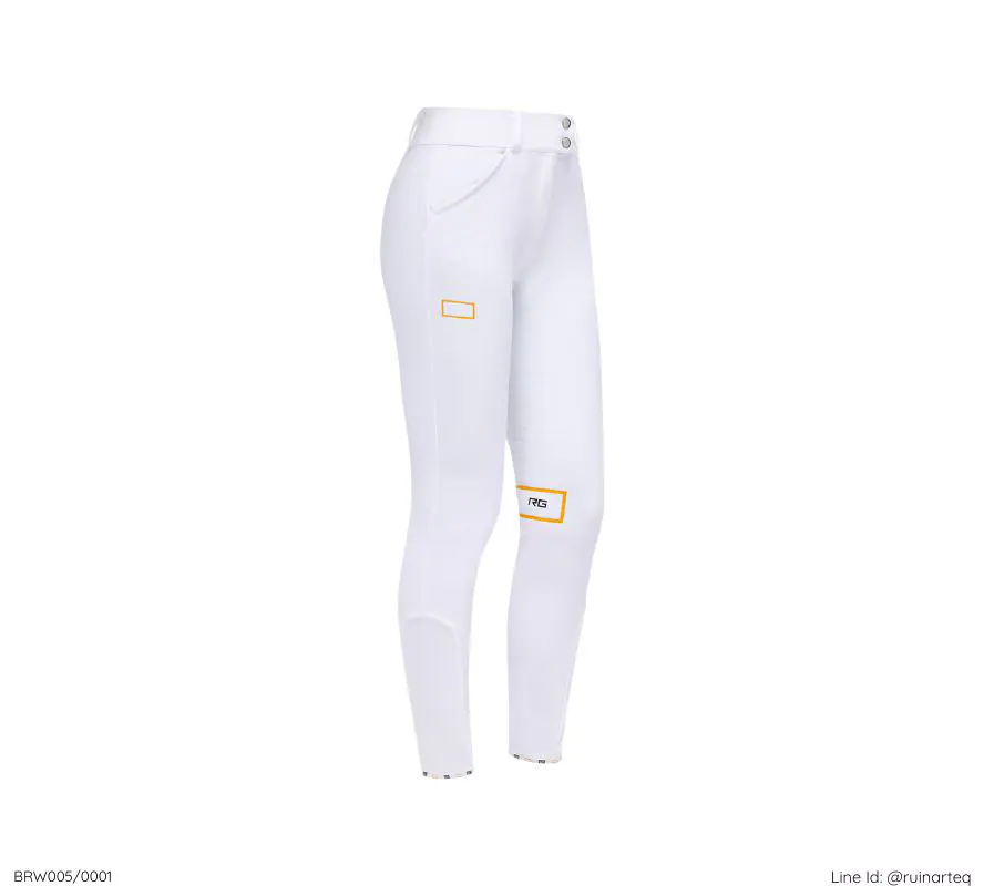 RG女款高腰全皮馬褲-BRW005-白色 - Image 2