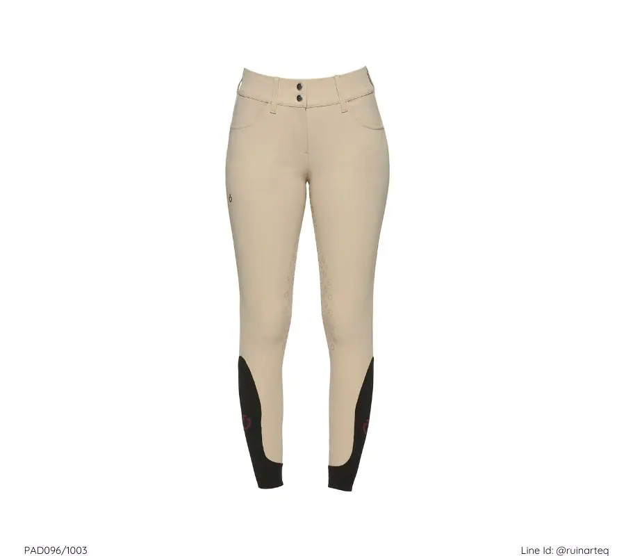 CT 女款全皮高腰馬褲-經典-米色