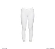 CT 女款半皮中腰馬褲-網眼-白色