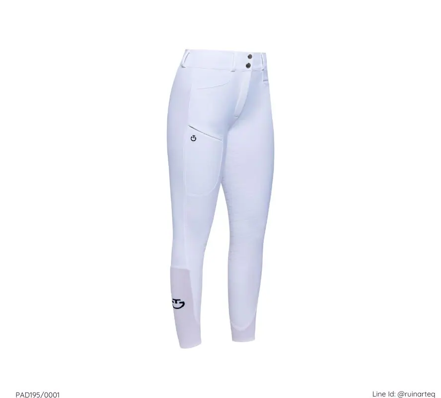 CT 女款全皮高腰馬褲-薄款-白色