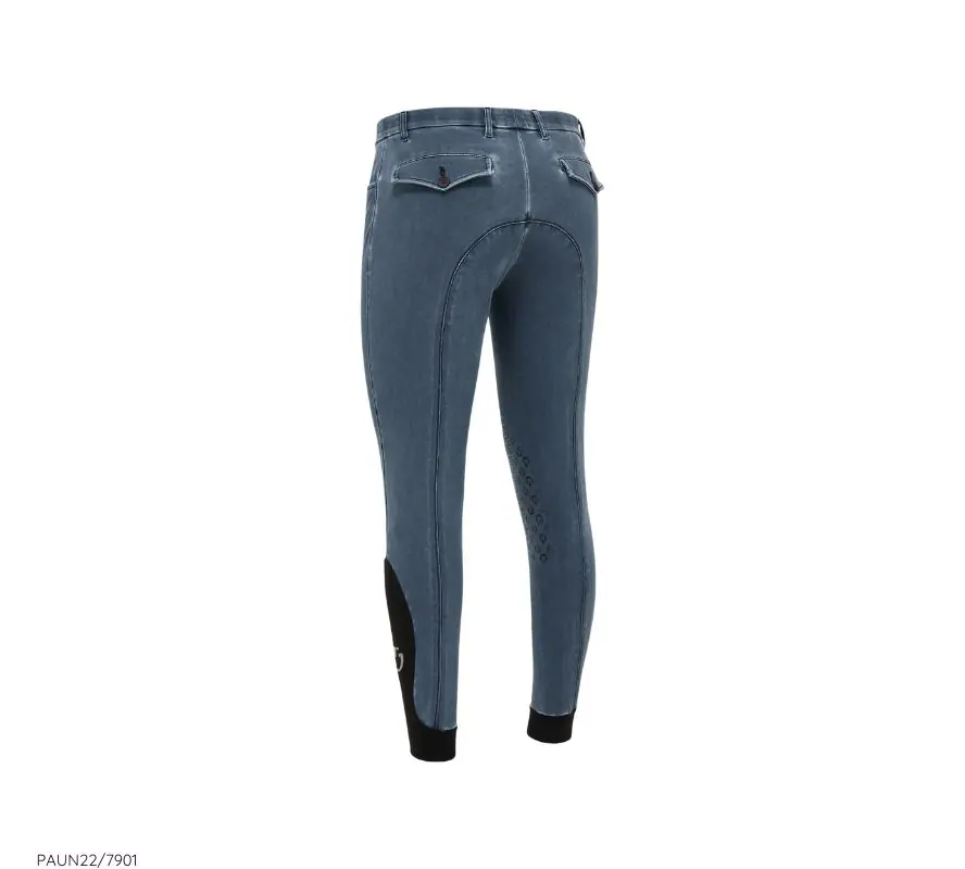 CT男款半皮中腰馬褲-丹寧 - Image 2