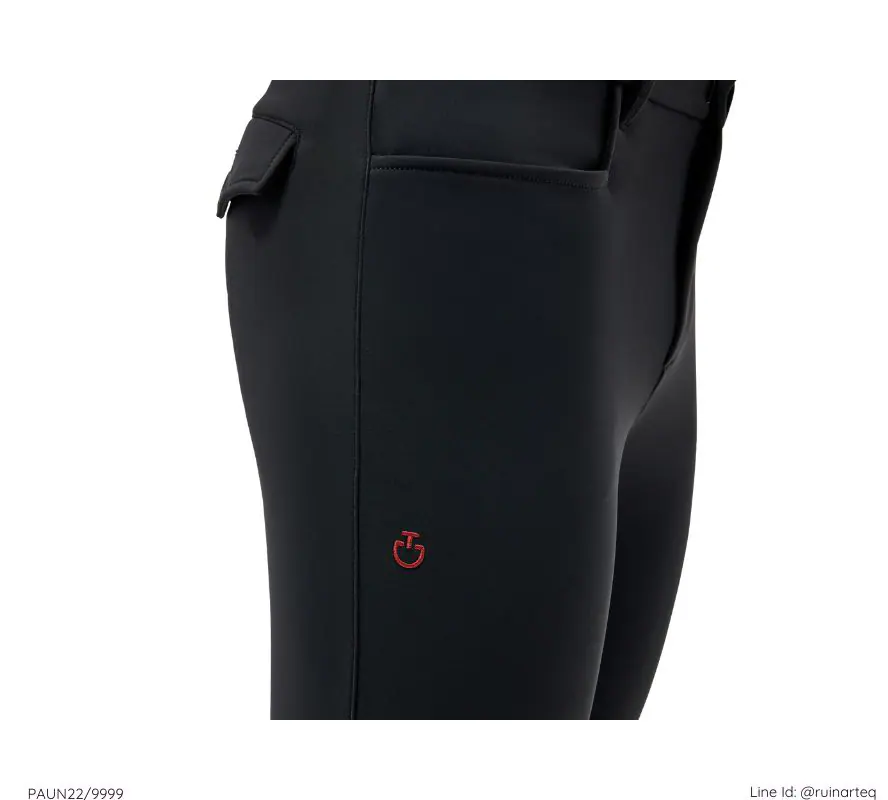 CT男款半皮中腰馬褲-經典-黑色 - Image 3