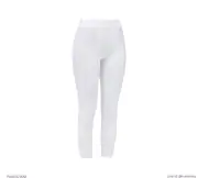 CT女童半皮瑜珈馬褲-網眼-白色