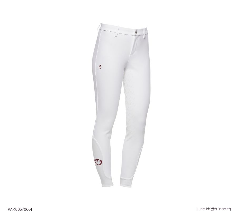 CT童款全皮中腰馬褲-經典-白色 - Image 2