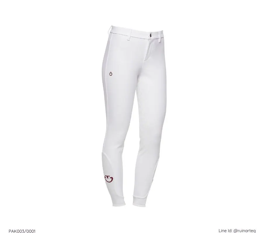 CT童款全皮中腰馬褲-經典-白色 - Image 2