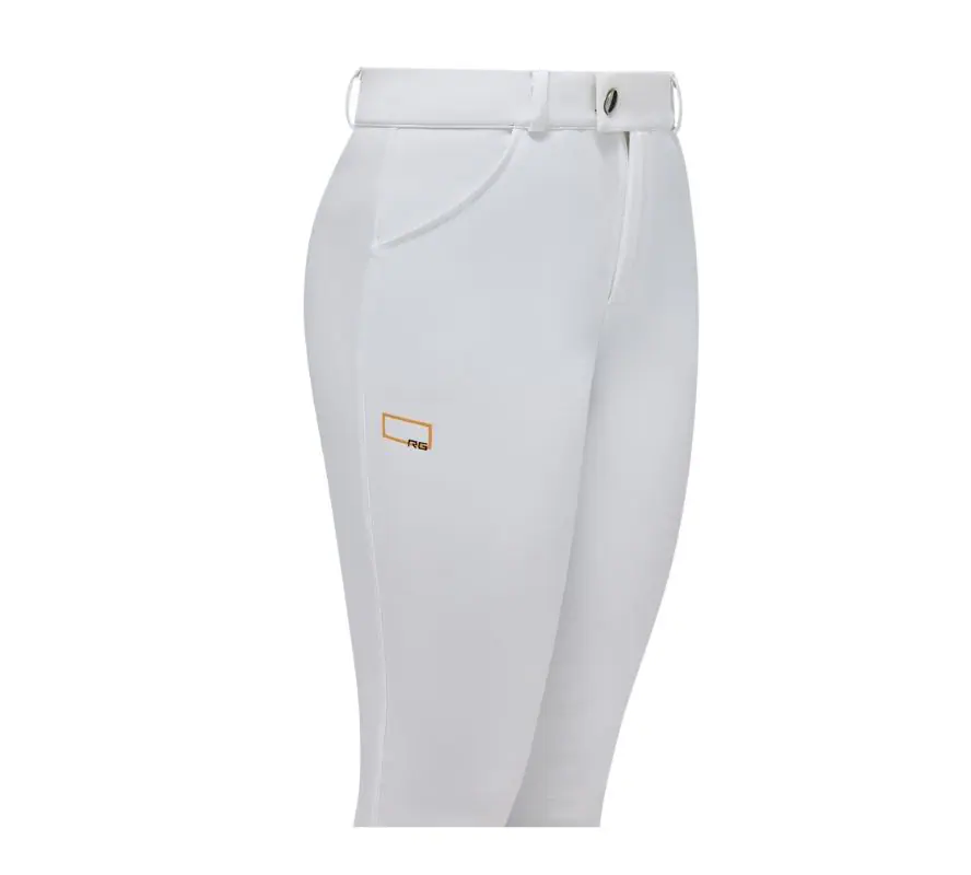 RG 童款半皮中腰馬褲-BRK001-白色 - Image 3