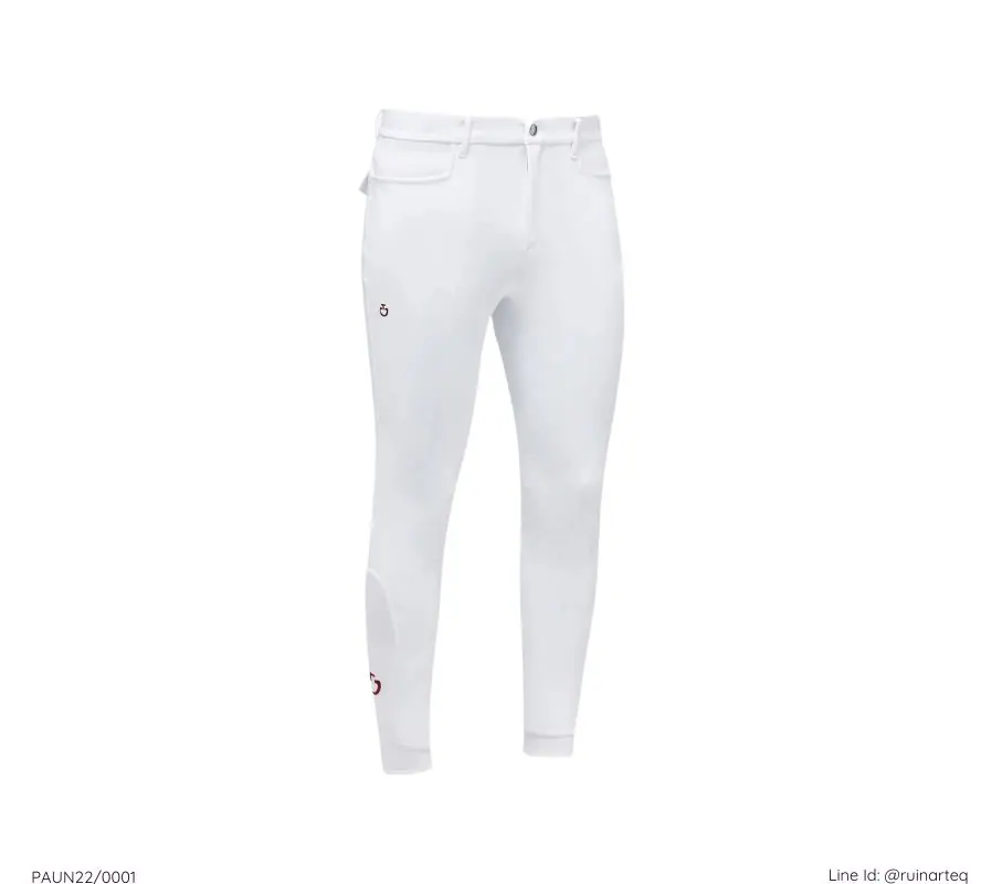 CT男款半皮中腰馬褲-經典-白色