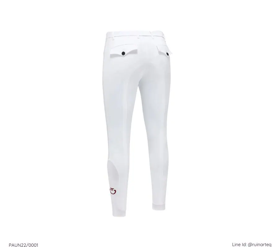 CT男款半皮中腰馬褲-經典-白色 - Image 2