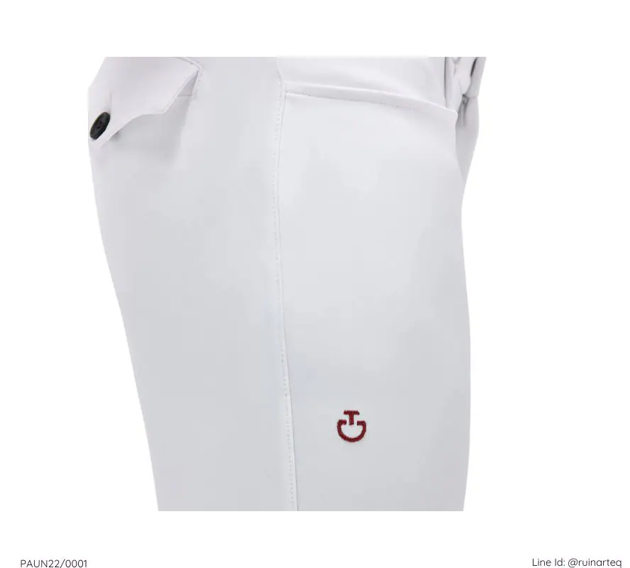 CT男款半皮中腰馬褲-經典-白色 - Image 3