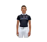 CT兒童白領上衣-POO096-深藍黑