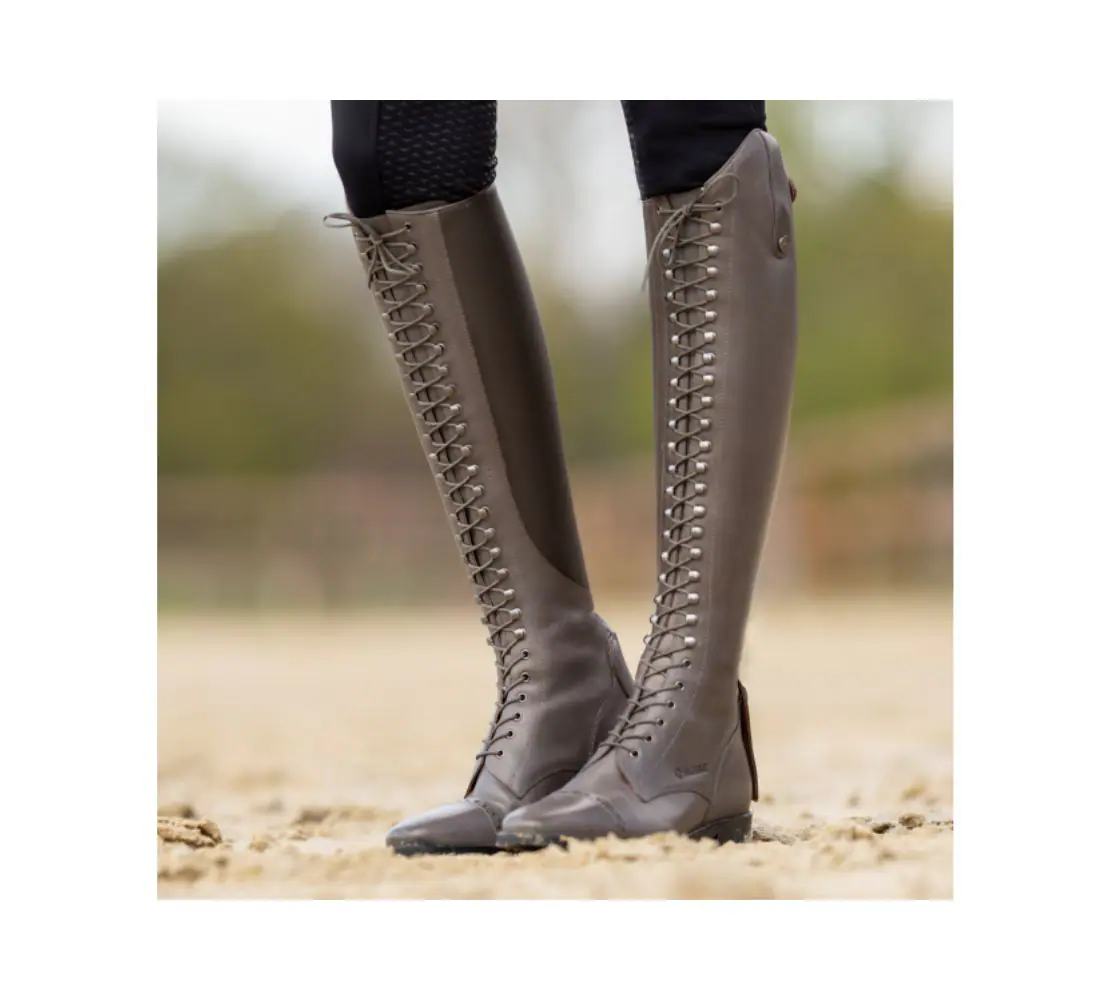 Busse 綁帶長靴-灰色(預購) - Image 6