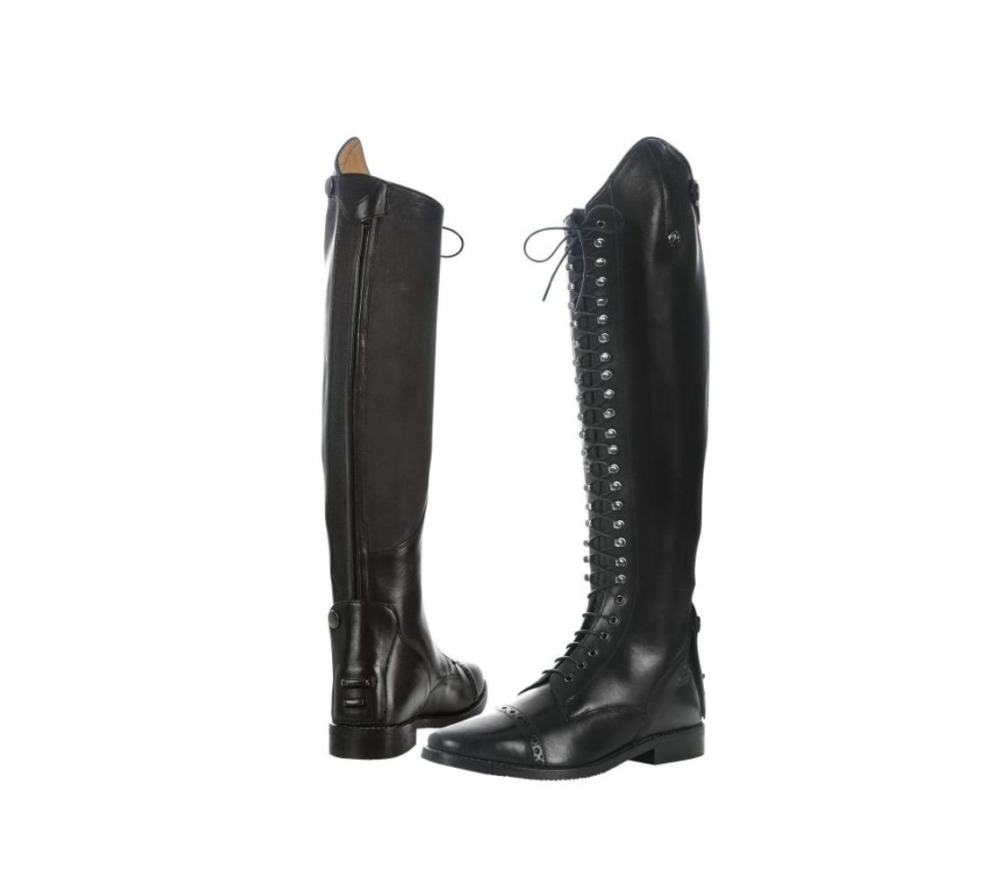 26 Busse 綁帶長靴-黑色(預購)