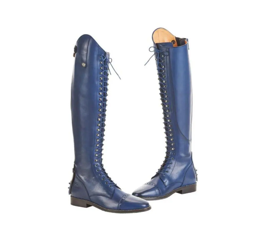 Busse 綁帶長靴-藏藍色(預購)