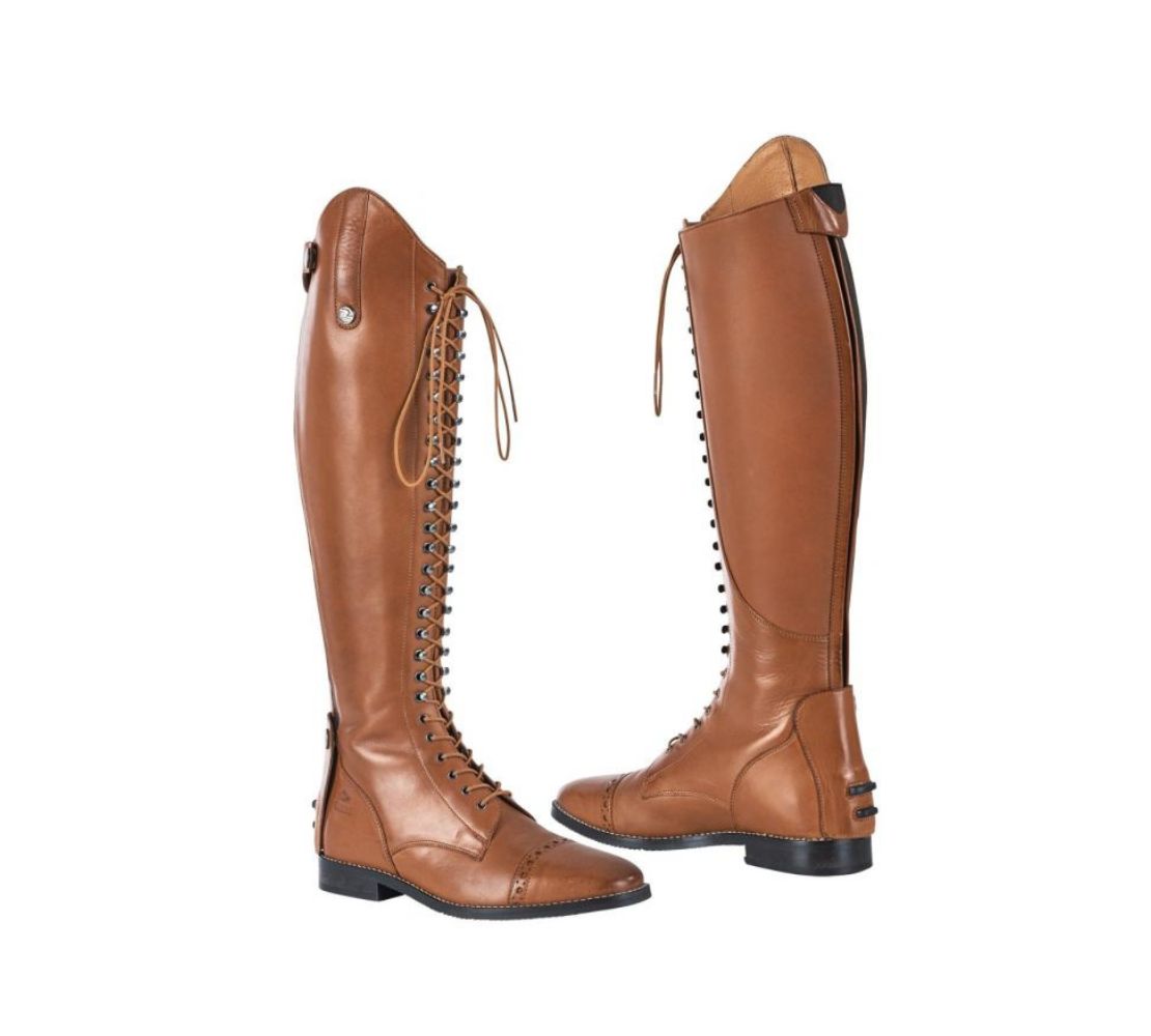 40 Busse 綁帶長靴-卡其色(預購)