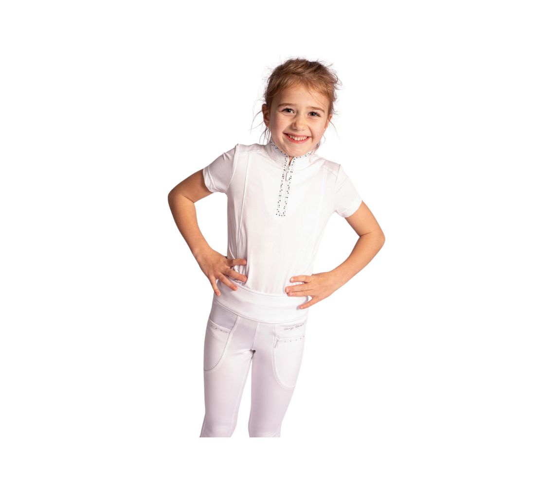 HH兒童全皮馬褲-白色 - Image 4