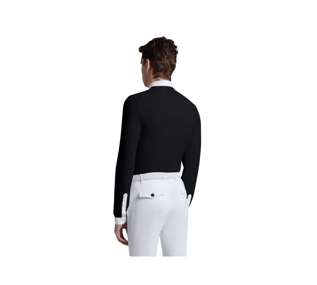 CT男款白領上衣-CAU257-黑色 - Image 2