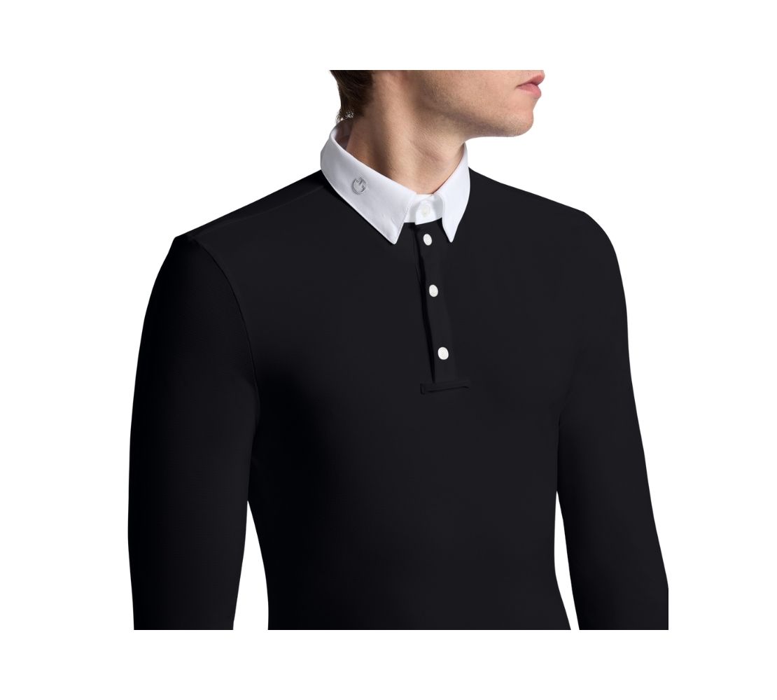 CT男款白領上衣-CAU257-黑色 - Image 3