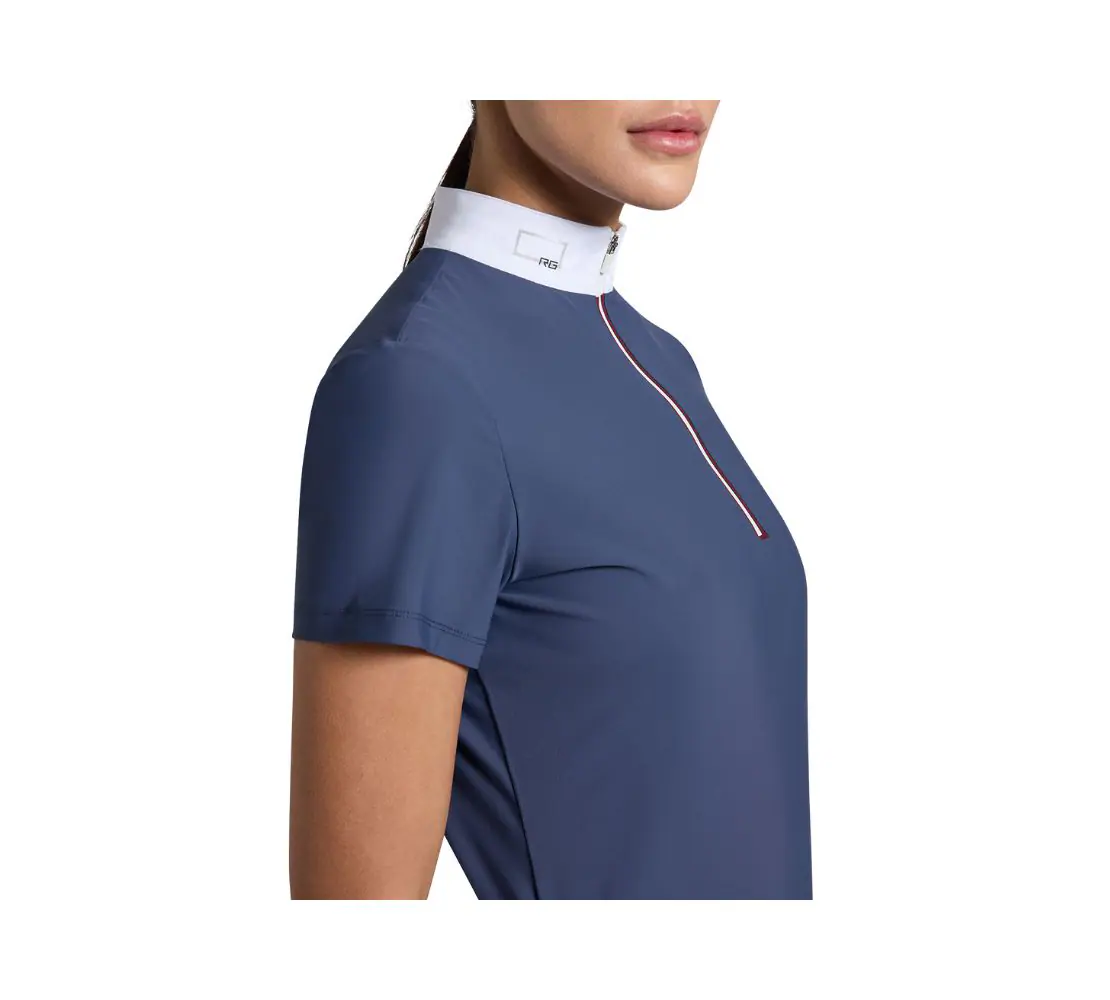 RG 女款白領上衣-SHW016-夜爵藍 - Image 3