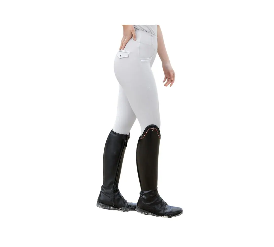 MaxiM 女款瑜珈全皮馬褲-Pro-冰河灰 - Image 3