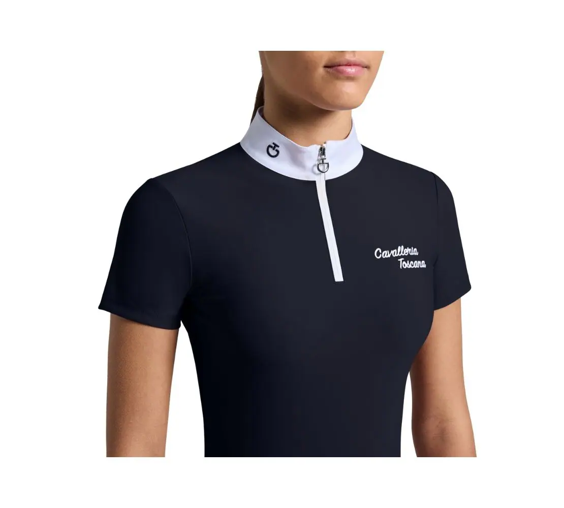 CT 女童白領上衣-CAA051-深藍黑 - Image 3