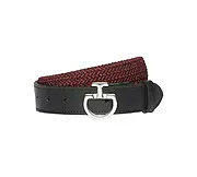 CT 女款針織皮帶-CIN042-波爾多紅