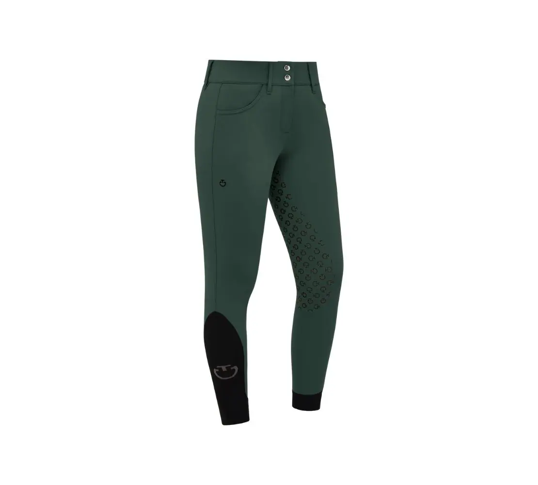 CT 女款全皮高腰馬褲-PAD096-森林綠