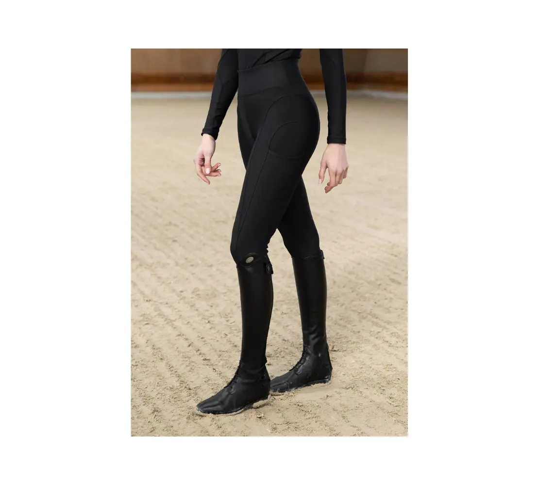 MaxiM 女款瑜珈全皮馬褲-Outline-黑色 - Image 2