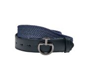 CT 男款針織皮帶-CIN107-深藍x黑